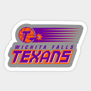 Defunct Wichita Falls Texans CBA Basketball 1988 Sticker